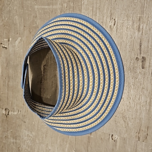 💕ERIC JAVITS💕 Brooke Packable Squishee Visor ~ UPF50+ Blue Mix One Size NWT - Picture 7 of 14